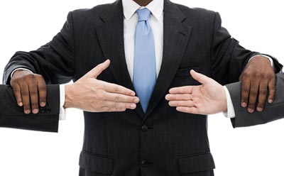 Mediation, Mediator shaking hands