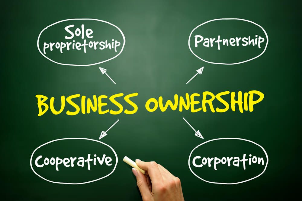 Chalk Board with Business Formation outline