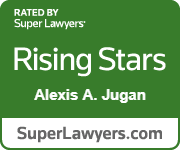 Badge for Alexis A. Jugan as a Rising Star by Super Lawyers.